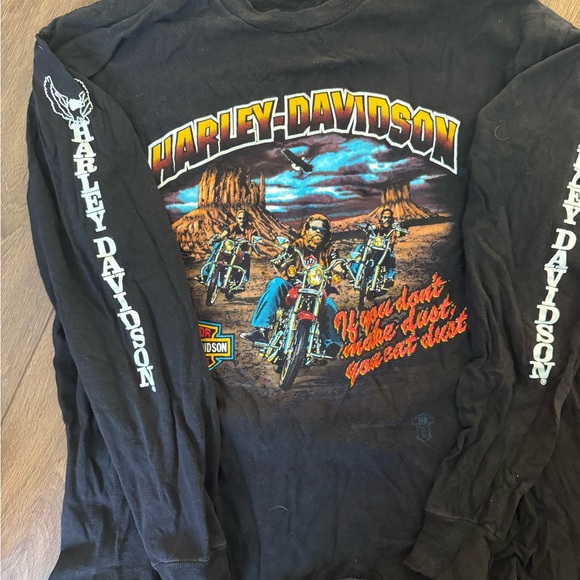 Harley-Davidson Other - 1987 Harley-Davidson Black Graphic Long Sleeve Shirt